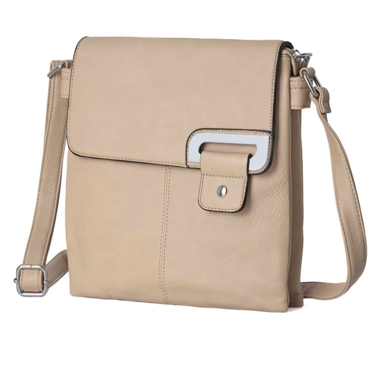 Women's Crossbody Bag Messenger Shoulder Bag in Beige - Image 2