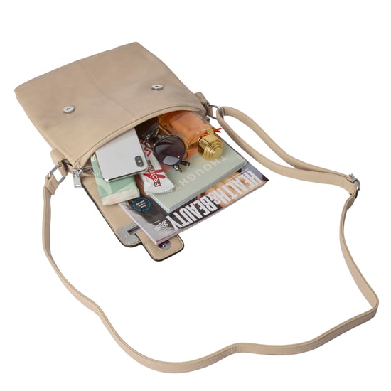 Women's Crossbody Bag Messenger Shoulder Bag in Beige - Image 3