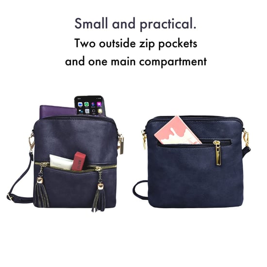 Women's Crossbody Bag in Navy - Image 2