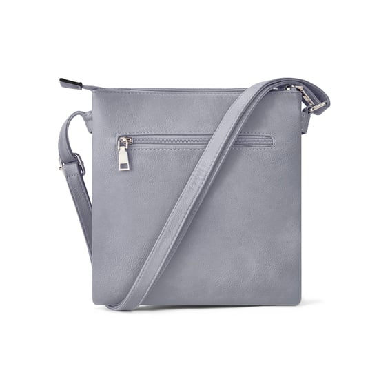 Multi Zipper Cross Body Bag For Women in Light Grey - Image 2