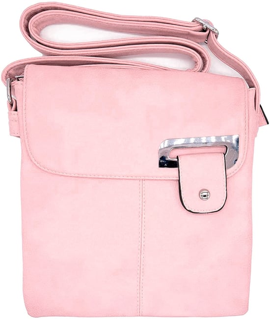 Women's Crossbody Bag Messenger Shoulder Bag in Dusty Pink - Image 2