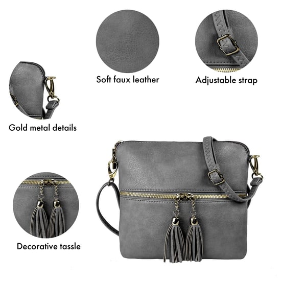 Women's Crossbody Bag in Grey - Image 3