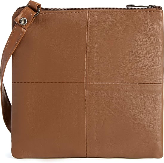 Women's Real Leather Crossbody Bag in Tan - Image 4