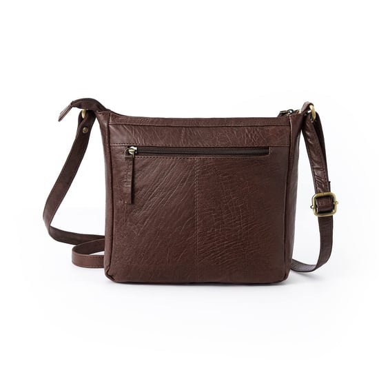 Women's Genuine Leather Crossbody Bag in Dark Brown - Image 3