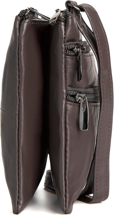 Women's Real Leather Crossbody Bag in Brown - Image 5