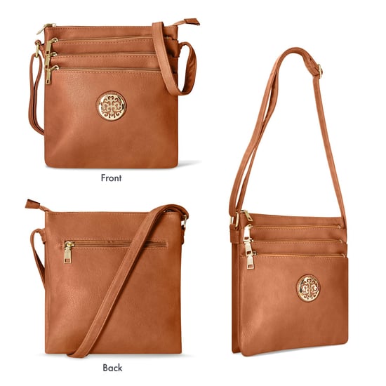 Multi Zipper Cross Body Bag For Women in White - Image 3