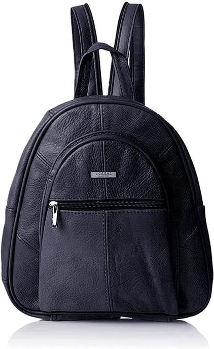Women's Genuine Leather Backpack in Navy - Image 1