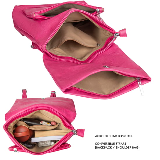 Women's Fashion Backpack in Rose - Image 4