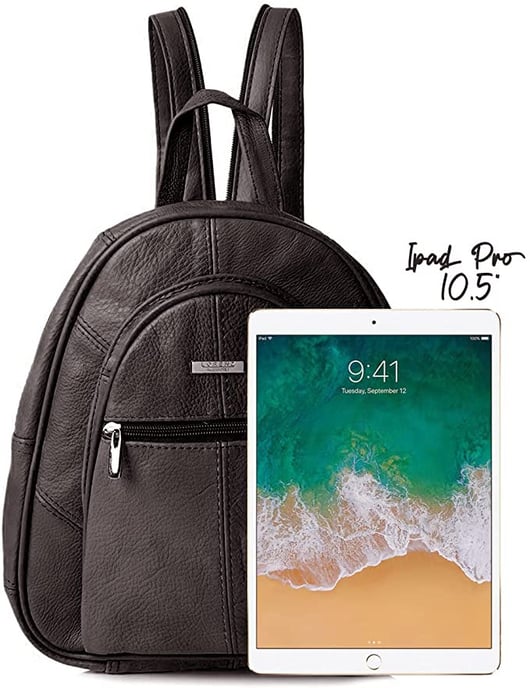 Women's Genuine Leather Backpack in Brown - Image 3