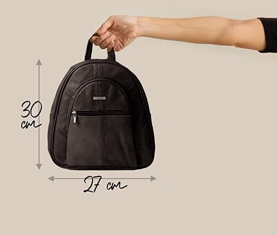 Women's Genuine Leather Backpack in Brown - Image 5