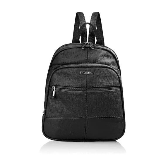 Women's Genuine Leather Backpack in Black - Image 1