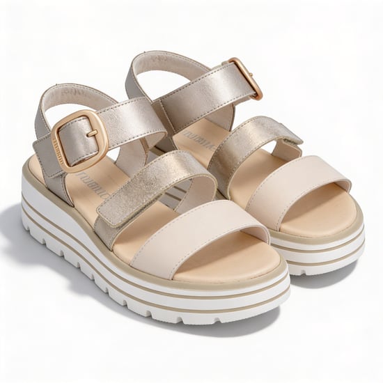 Remonte D3n50 Womens Ankle Strap Sandals Beige - Image 3