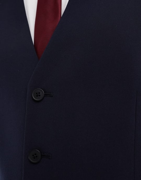 ASOS DESIGN slim suit waistcoat in navy - Image 3