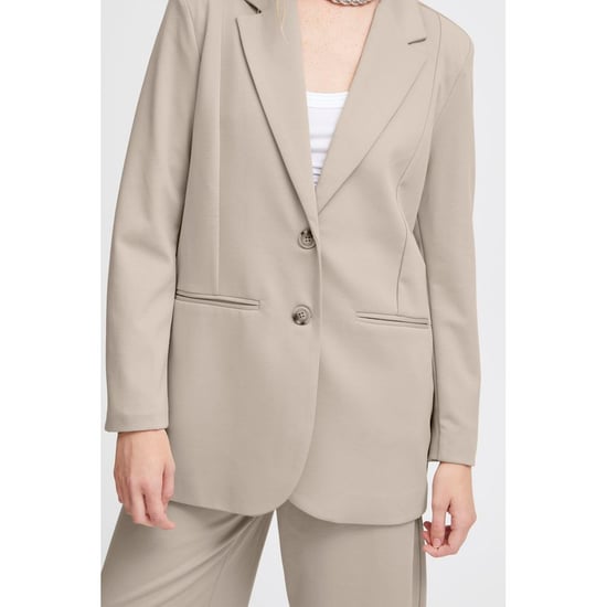ICHI Beige Gerecycled Polyester Blazer - Image 4