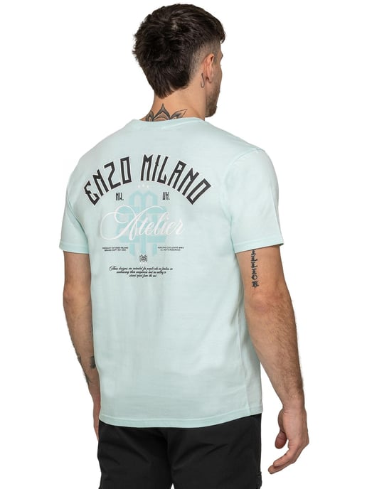 Enzo Milano | Mens Atelier Print T-Shirt - Image 2