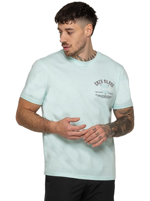 Enzo Milano | Mens Atelier Print T-Shirt - Image 4