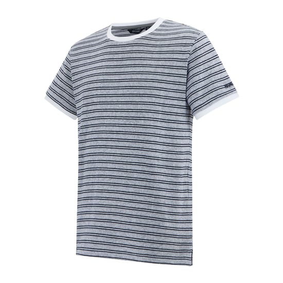 Regatta Heren Benlin Gestreept T-Shirt (Wit, Marine) - Image 3