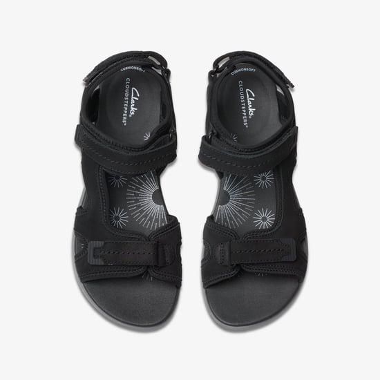 Mira Vrije Zwarte Nubuck Sandalen - Image 6