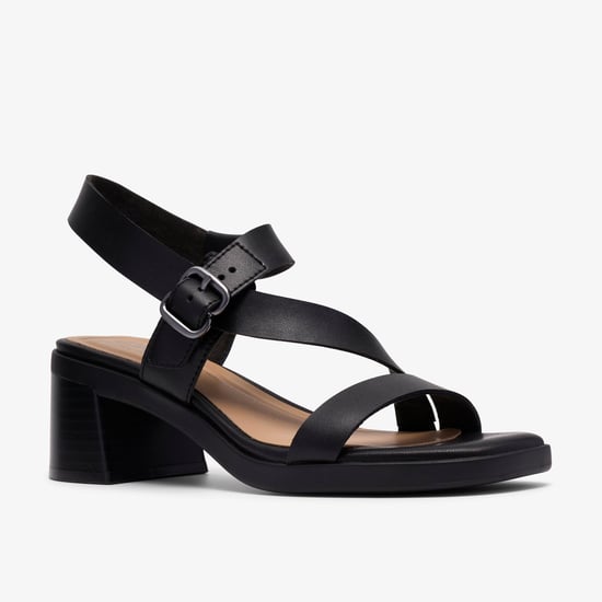 Jaylan Sol Black Leather Sandals - Image 5