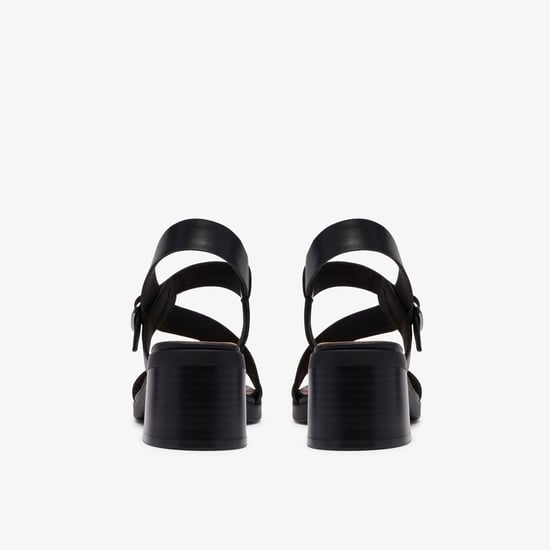 Jaylan Sol Black Leather Sandals - Image 6