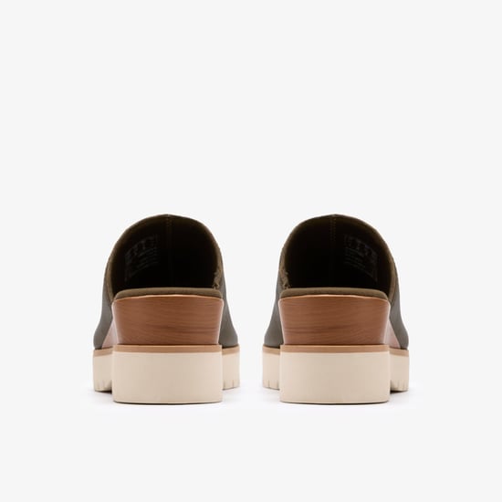 Diaz Slide Dark Olive Lea Sandals - Image 5