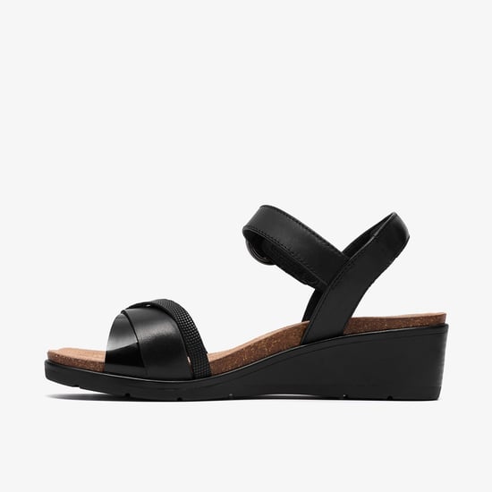Kacha Twist Black Leather Sandals - Image 2