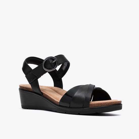 Kacha Twist Black Leather Sandals - Image 4