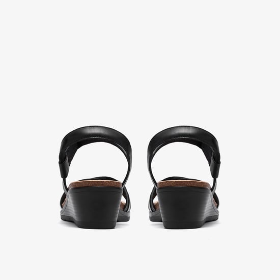 Kacha Twist Black Leather Sandals - Image 5