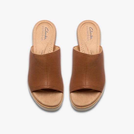 Diaz Slide Tan Leather Sandals - Image 6
