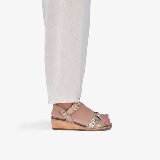 Kacha Twist Taupe Combi Lea Sandals - Image 2