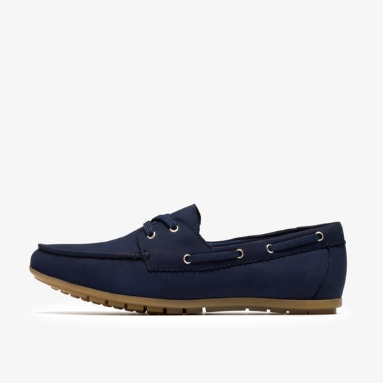 Elliotte Boat Navy Leather Shoes - Image 2