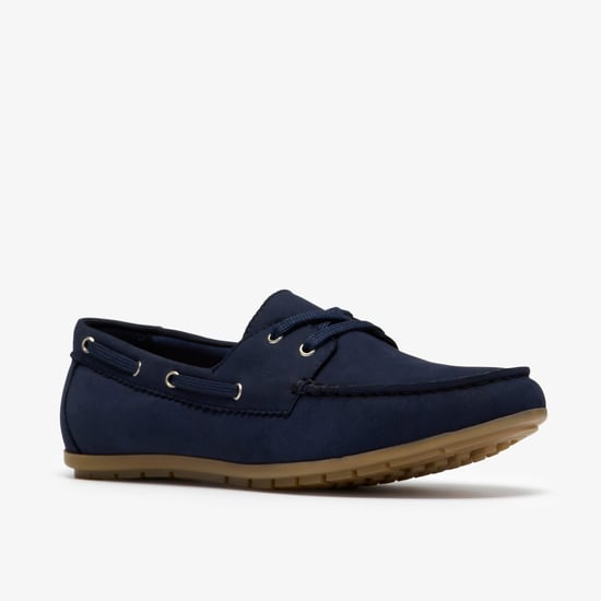 Elliotte Boat Navy Leather Shoes - Image 4