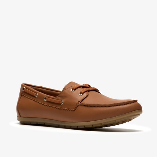 Elliotte Boat Tan Leather Shoes - Image 4