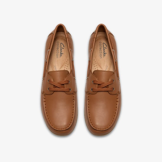 Elliotte Boat Tan Leather Shoes - Image 6