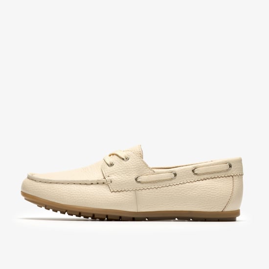 Elliotte Boat Cream Leather Shoes - Image 2