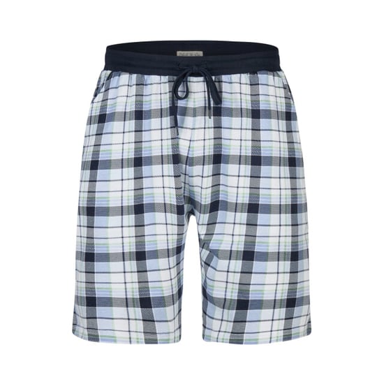 Phil & Co Heren shortama korte pyjama set groen/blauw geruit - Image 3