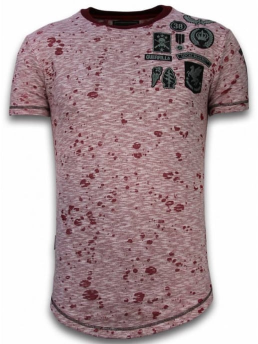 Local Fanatic Longfit asymmetric embroidery t-shirt patches - Image 1