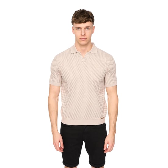 Duck and Cover Heren Morwin Polo Shirt (Stone) - Image 1