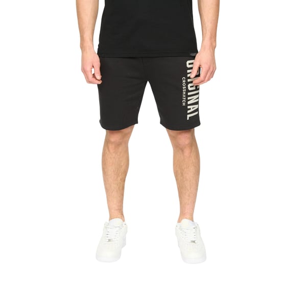 Crosshatch Heren Kensby Shorts (Zwart) - Image 1