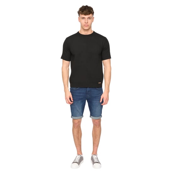 Duck and Cover Mens Mataso Knitted T-Shirt (Black) - Image 4