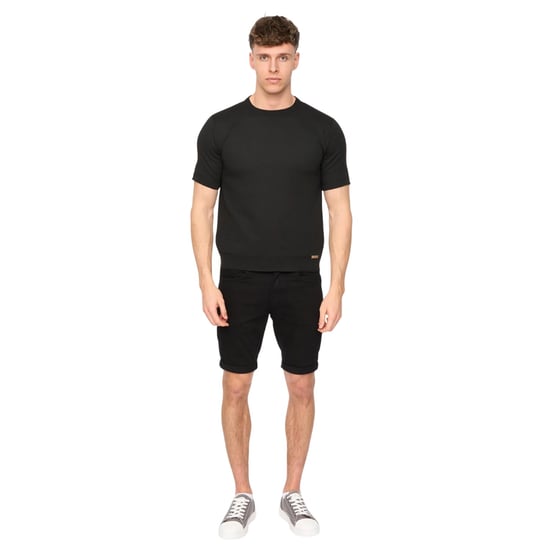 Duck and Cover Mens Marvela Knitted T-Shirt (Black) - Image 4