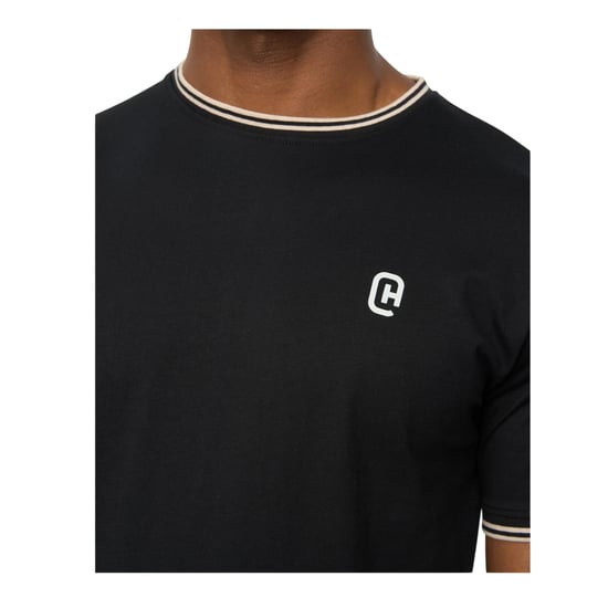 Crosshatch Herr Preece T-Shirt (Svart) - Image 3