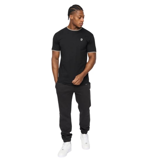 Crosshatch Herr Preece T-Shirt (Svart) - Image 4