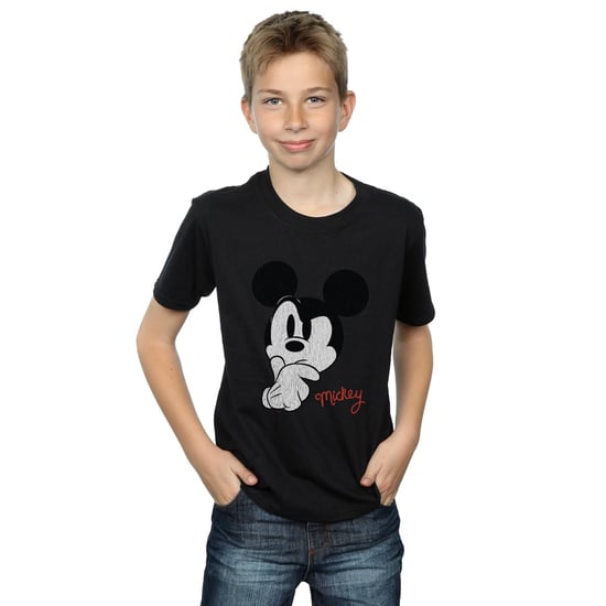 Disney Jongens Mickey Mouse Distressed Ponder T-Shirt (Zwart) - Image 2
