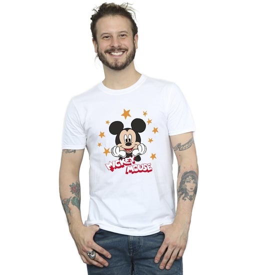 Disney Heren Mickey Mouse Sterren T-Shirt (Wit) - Image 2
