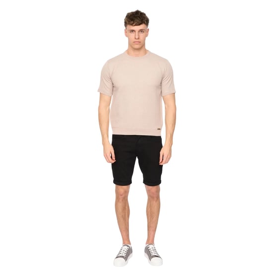Duck and Cover Mens Marvela Knitted T-Shirt (Stone) - Image 4