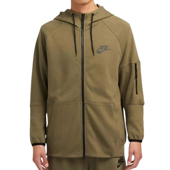 Nike Mens Plain Full Zip Hoodie (Khaki Green) - Image 6