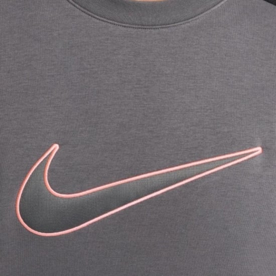 Nike Mens Swoosh Logo Sweatshirt (Grey) - Image 4
