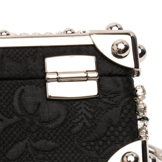 Begagnad boxväska i jacquard med rhinestones från Dolce - Image 6