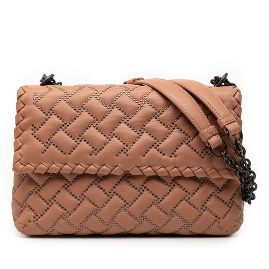 Pre-owned Small Nappa Intrecciato Studded Olimpia Shoulder Bag - Image 1